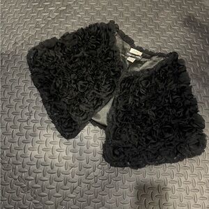 Adrienne landau Black Floral Textured Shawl